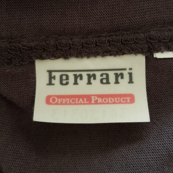 Ferrari Official Men's T Shirt Enzo Ferrari Sign Dark Grey Red Car Design Size M - Picture 10 of 11